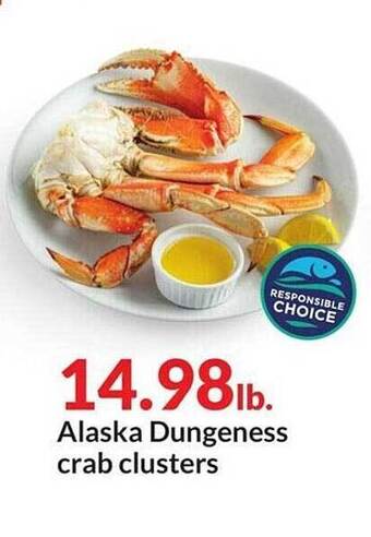 Hy-Vee Alaska dungeness crab clusters offer