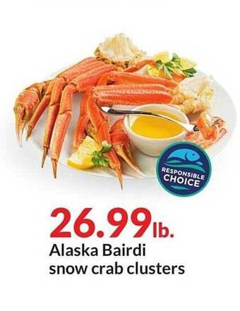 Hy-Vee Alaska bairdi snow crab clusters offer