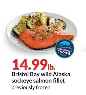 Hy-Vee Bristol bay wild alaska sockeye salmon fillet offer