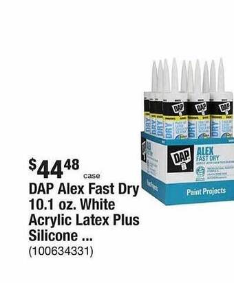 The Home Depot Dap alex fast dry 10.1 oz. white acrylic latex plus silicone ... offer