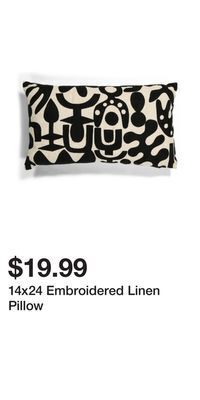 TJ Maxx 14x24 embroidered linen pillow offer