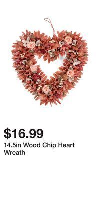 TJ Maxx 14.5in wood chip heart wreath offer