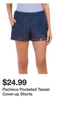 TJ Maxx Pacheco pocketed tassel cover-up shorts offer