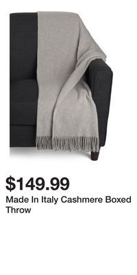 TJ Maxx Made in italy cashmere boxed throw offer