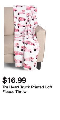 TJ Maxx Tru heart truck printed loft fleece throw offer