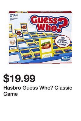 Kmart Hasbro guess who? classic game offer