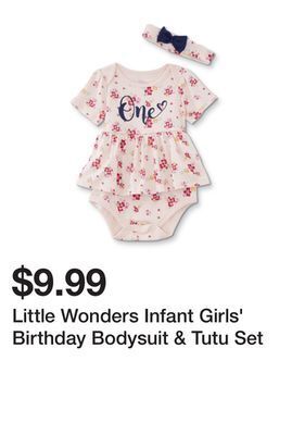 Kmart Little wonders infant girls' birthday bodysuit & tutu set offer