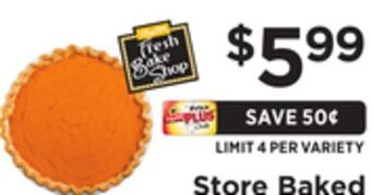 ShopRite Store baked apple pie offer