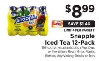 ShopRite Iced tea 12-pack offer