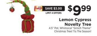 ShopRite Lemon cypress novelty tree offer