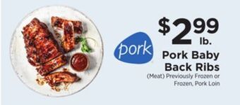 ShopRite Pork baby back ribs offer