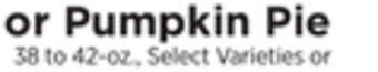 ShopRite Pumpkin pie offer