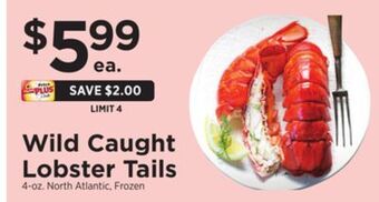 ShopRite Wild caught lobster tails offer