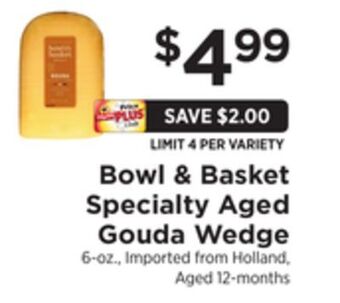 ShopRite Specialty aged gouda wedge offer