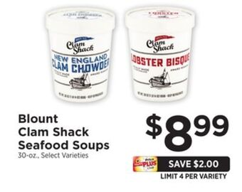 ShopRite Clam shack seafood soups offer
