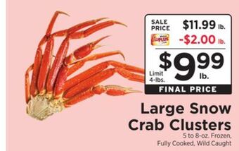ShopRite Large snow crab clusters offer