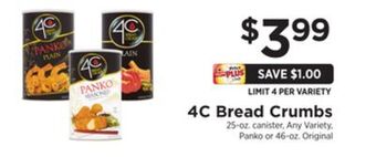 ShopRite Bread crumbs offer