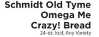 ShopRite Omega me crazy! bread offer