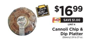 ShopRite Cannoli chip & dip platter offer