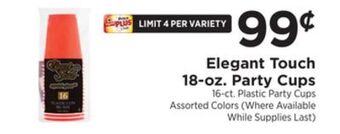 ShopRite Elegant touch 18-oz. party cups offer