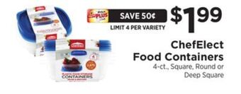 ShopRite Food containers offer
