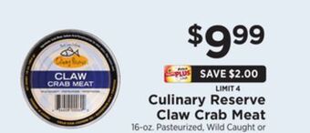 ShopRite Claw crab meat offer