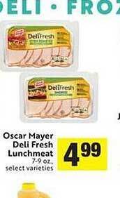 Save Mart Oscar mayer deli fresh lunchmeat offer