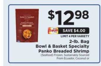 ShopRite Bowl & basket specialty panko breaded shrimp offer