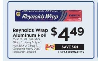 ShopRite Reynolds wrap aluminum foil offer