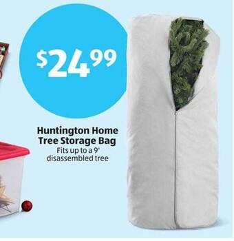 Aldi Huntington home tree storage bag offer