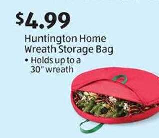 Aldi Huntington home wreath storage bag offer