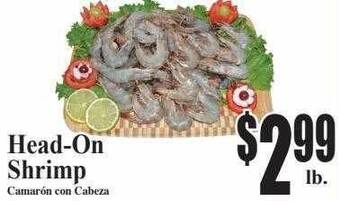 Baja Ranch Head-on shrimp offer
