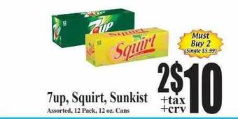 Baja Ranch 7up, squirt, sunkist offer