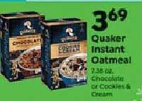 Save a Lot Quaker instant oatmeal offer
