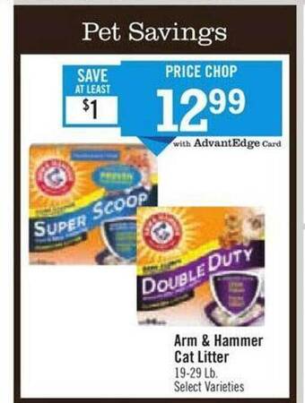 Price Chopper Arm & hammer cat litter offer