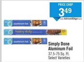 Price Chopper Simply done aluminum foil offer