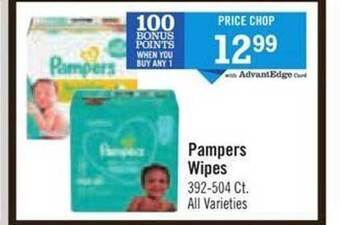 Price Chopper Pampers wipes offer