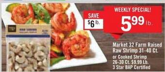 Price Chopper Market 32 farm raised raw shrimp or cooked shrimp offer