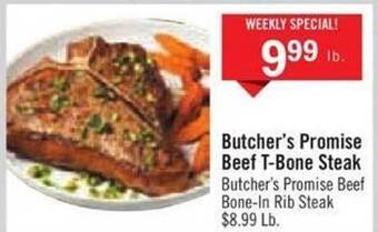 Price Chopper Butcher's promise beef t-bone steak offer