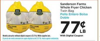 Food 4 Less Sanderson farms whole fryer chicken offer