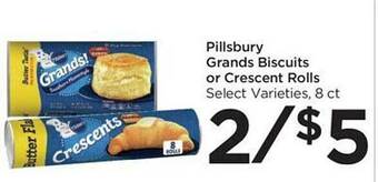 Food 4 Less Pillsbury grands biscuits or crescent rolls offer