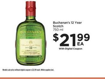 Food 4 Less Buchanan's 12 year scotch offer