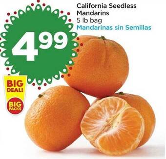 Food 4 Less California seedless mandarins offer