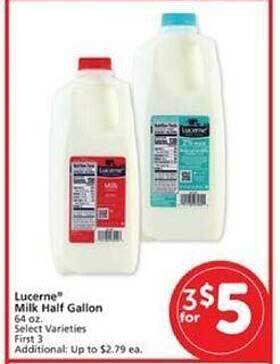 Vons Lucerne milk half gallon offer