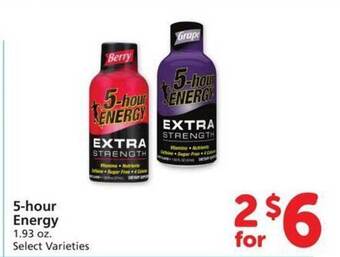 Vons 5-hour energy offer