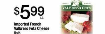 Jons International Imported french valbreso feta cheese offer