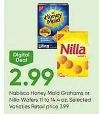 Stater Bros Nabisco honey maid grahams or nilla wafers offer
