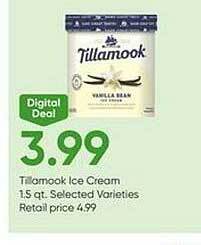 Stater Bros Tillamook ice cream offer