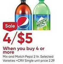 Stater Bros Mix and match pepsi offer