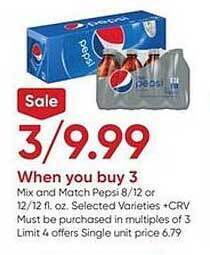 Stater Bros Mix and match pepsi offer